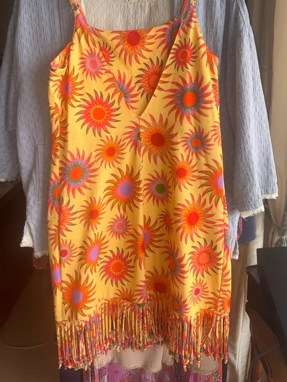 FARM Rio Slim Fringe mini Dress - Picture 2 of 7